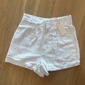 Z Supply High Waist White Shorts